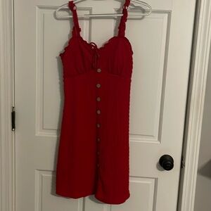 Red sun dress